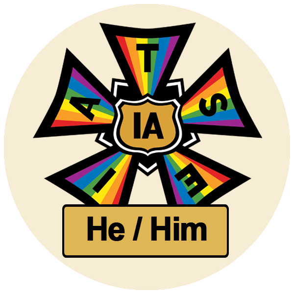 IATSE Pride Pronoun Stickers