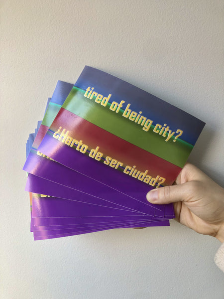 "tired of being city" Ricardo Hardy - Artist Editions Sticker Sheet