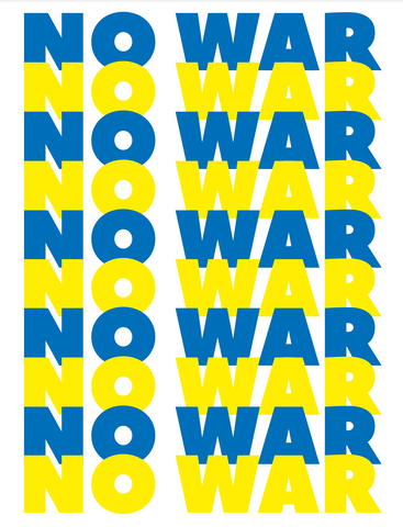 5 X No War Stickers - Stand with Ukraine