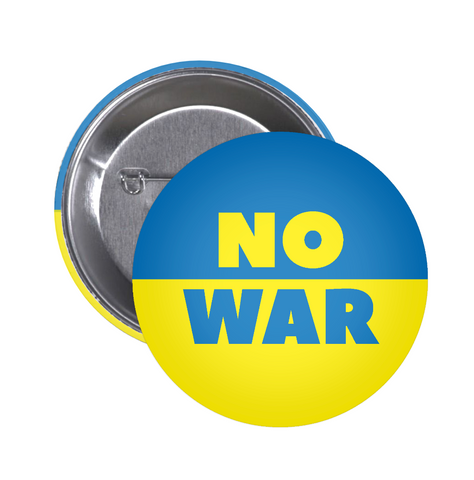 1 X No War Button - Stand with Ukraine
