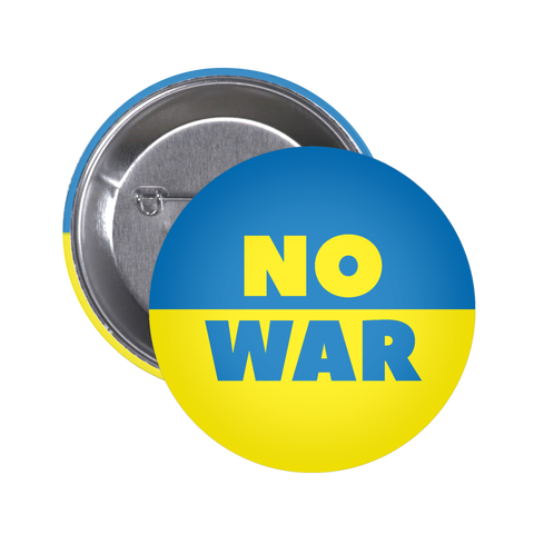 5 X No War Buttons - Stand with Ukraine